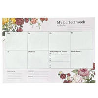 Недельный планер LifeFLUX My perfect week Розы, А4, 52 л. (LFWEEPRO038)