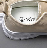 Бежеві текстільні кеди липучка 33, фото 6