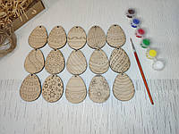 Набір для творчості, набір дерев'яних заготовок для розфарбовування "Великодні яйця"