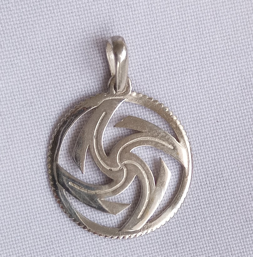 Вайга слов'янський оберіг зі срібла 925-ї проби, фото 1