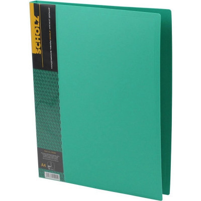 Папка-швидкозшивач+кишеня SCHOLZ, А4, зелена (04500)