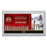 Пастельные карандаши Koh-i-Noor Gioconda 8872, 12 цветов, металлическая упаковка (8827012005PL)