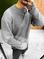 Вязанный свитер мужской серый мужской свитшот на каждый день,осенние мужские свитера однотонные