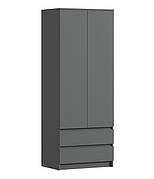 Шафа гардеробна, стелаж для одягу, етажерка з ящиками ШОФ-7, колір Антрацит