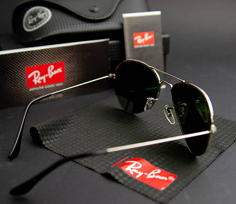 Сонцезахисні дзеркальні окуляри RAY BAN авіатор блакитні UV400 (арт.3026), фото 3
