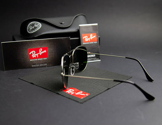 Сонцезахисні дзеркальні окуляри RAY BAN авіатор блакитні UV400 (арт.3026), фото 5