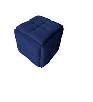 Пуфік трансформер Металзавод 5в1 піковка Білий каркас вибір Синя тканина (9)