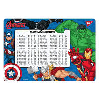 Підкладка для столу Yes Marvel. Avengers, 42,5x29 см, таблиця множення (492047)
