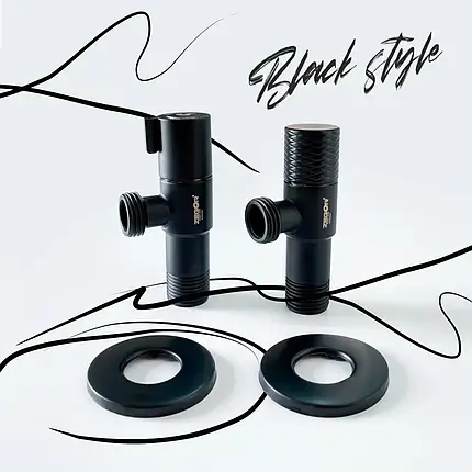 Кран угловой Zegor 1/2"X1/2" DF-7022YB с шаровым запорным элементом, фото 3