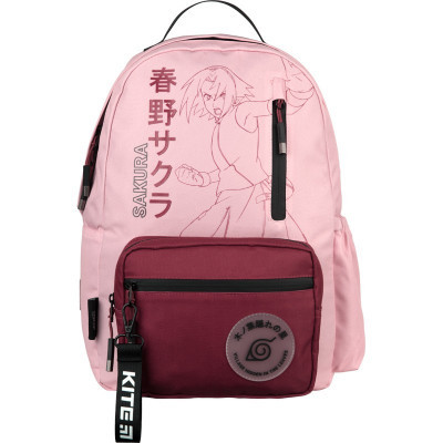 Рюкзак шкільний для підлітка (міський) Kite Education teens Naruto, для дівчаток, рожевий (NR23-949M)