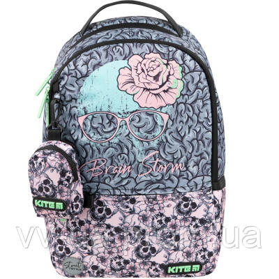 Рюкзак шкільний для підлітка (міський) Kite Education, для дівчаток, різнокольоровий (K22-2569M-3)
