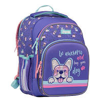 Рюкзак шкільний каркасний ортопедичний 1 Вересня S-106 Corgi, для дівчаток, фіолетовий (552285)