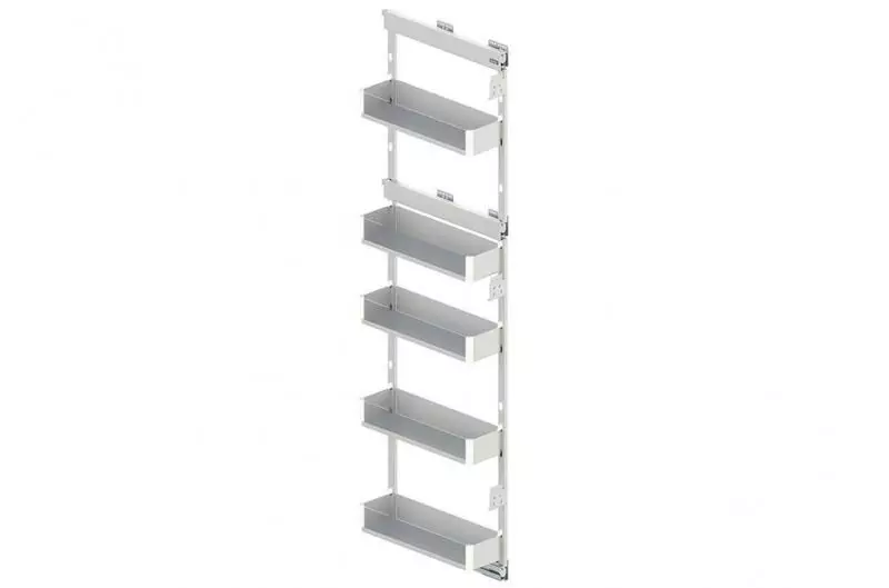 Карго - 20 REJS MAXIMA PURO кріплення бокове праве білий/скло 5 полиць 1700 мм, фото 1