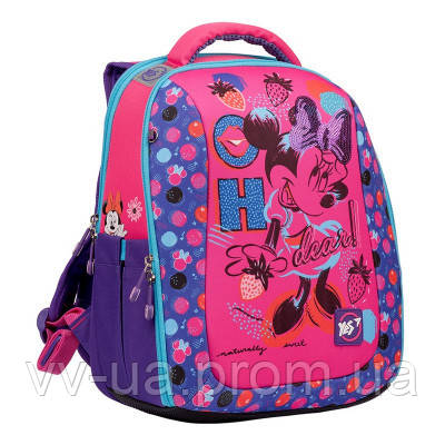 Рюкзак шкільний каркасний ортопедичний Yes S-57 Minnie Mouse, для дівчаток, рожевий (558566)