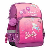 Рюкзак школьный каркасный ортопедический Yes S-60 Ergo Barbie, для девочек, сиреневый (555484)