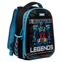 Рюкзак шкільний каркасний ортопедичний для першокласника 1 Вересня H-29 Robotech Legends, для хлопчиків, сірий (559504)