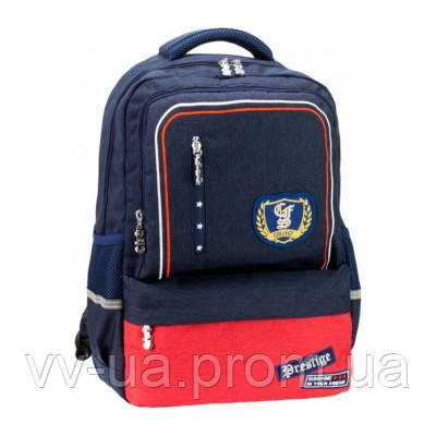 Рюкзак школьный ортопедический Cool For School 16", синий/красный (CF86732-01)