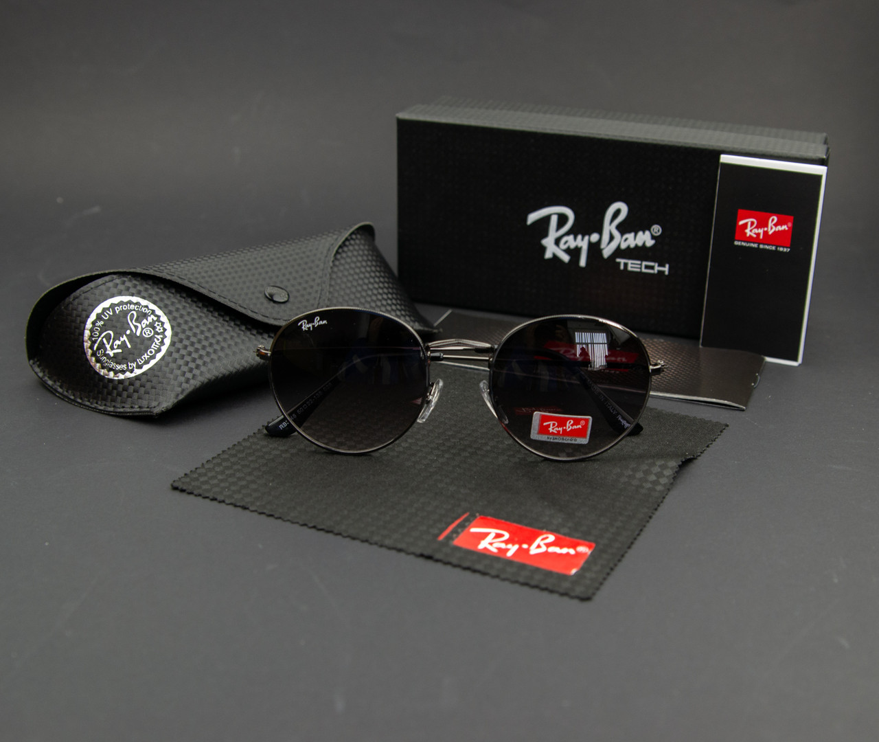 Сонцезахисні окуляри RAY BAN (арт. RB3448) срібна оправа/чорний градієнт