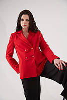 Женский Красный пиджак Оверсайз Oversize, размер