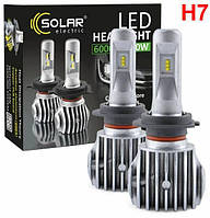 LED лампы автомобильные Solar H7 12/24V 40W 6500K 6000Lm IP65 радиатор и кулер (CANBUS с обманкой ) 2 шт