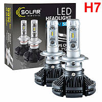 LED лампы автомобильные Solar H7 12/24V 50W 6000K IP67 6000Lm радиатор 2 шт (8807)