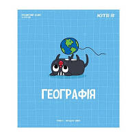 Тетрадь предметная Kite Cat, 48 листов, клетка, география (K23-240-21)