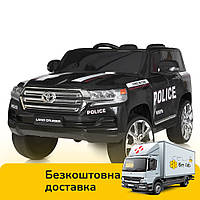 Детский электромобиль джип Toyota (аккум 12V7AH, 2 мотор 35W, музыка, EVA, USB, MP3) JJ2022EBLR-2-1 Черно-белы