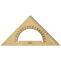 Треугольник Koh-i-Noor 45°/177 мм с транспортиром, 45°/177 мм, дымчатый (745640)