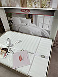Комплект постільної білизни страйп-сатин у смужку двоспальне євро 200*220 см Hobby Туреччина, фото 6