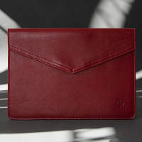 Чехол кожаный для MacBook Grande Pelle, 12 дюйм., красный