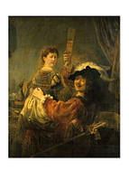 Открытка Rembrandt - Self-portrait with Saskia