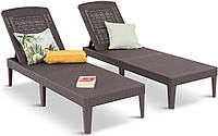 Комплект шезлонгов Allibert Jaipur Sun Lounger 2шт. коричневый