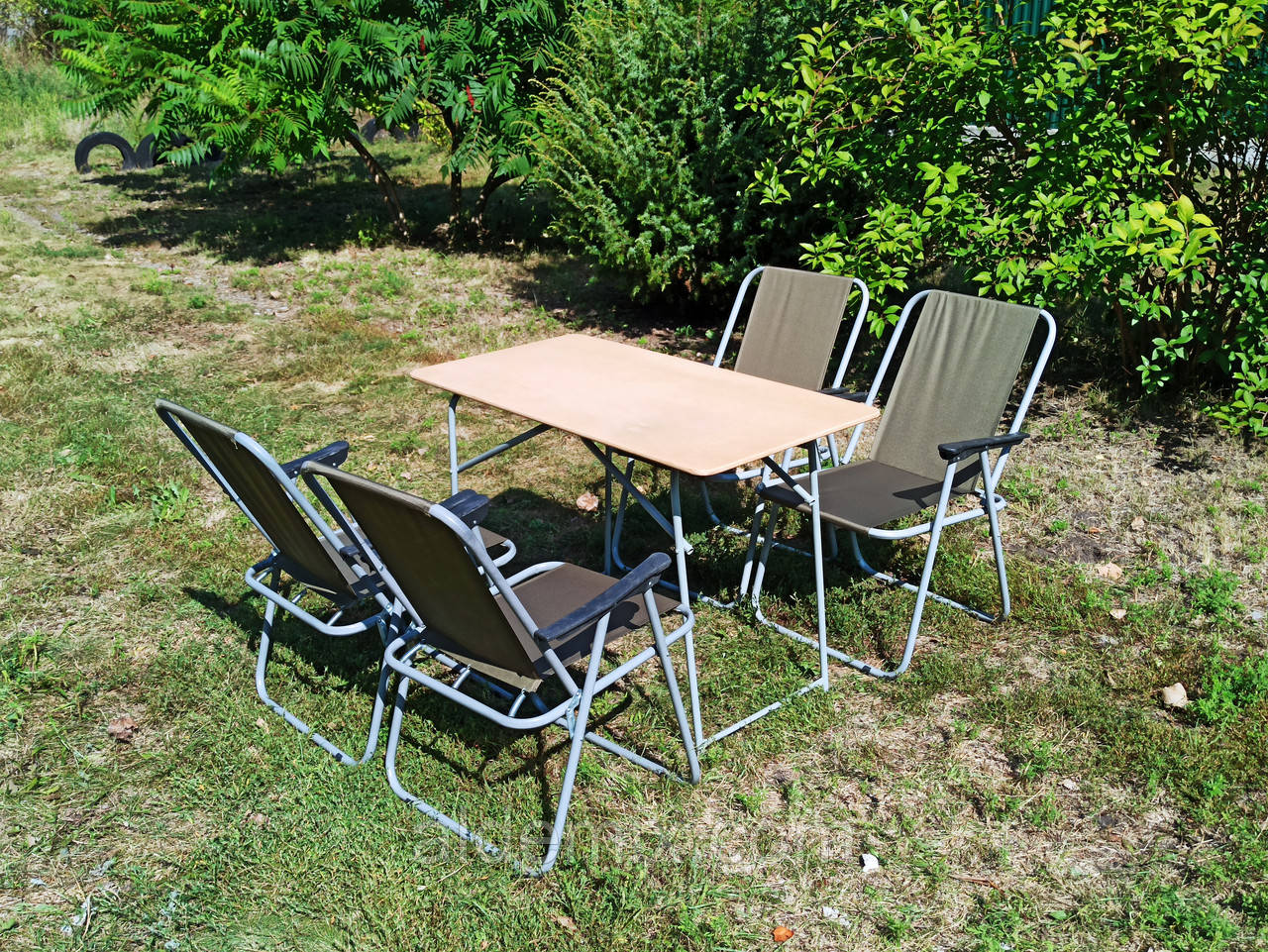 Набір меблів туристичний складаний для відпочинку на природі "Комфорт ФМ+4з" розкладні стільці складні столи