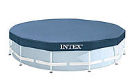 Защитный тент-чехол для каркасного бассейна Intex Pool Covers ПВХ Синий 366 см (IP-167143)