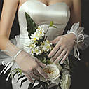 Рукавички жіночі весільні білі, фото 3