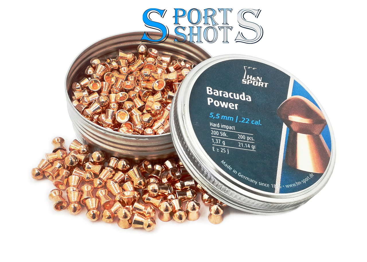 Кулі H&N Baracuda Power 5.50 мм, 1.37г, 200 шт. ASG