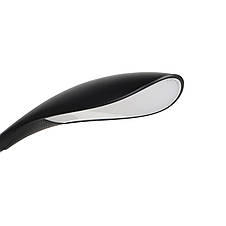 Настільна лампа світлодіодна пластикова чорна з гнучким плафоном на 1 лампу 37.5х17 см, фото 3