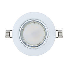 Вбудований точковий світильник білий металевий на 1 лампу GU10 8.7х11.5 см, фото 4