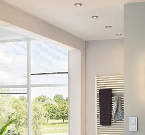 Вбудований світильник нікель металевий на 1 лампу GU10 7.8х11.5 см, фото 2