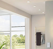 Вбудований точковий світильник білий металевий на 1 лампу GU10 8.7х11.5 см, фото 3