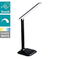 Настільна лампа пластикова чорна 3000-6500K 15х15х55 см, фото 3