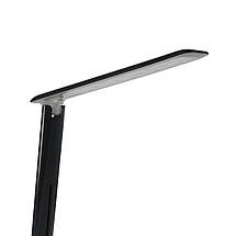 Настільна лампа пластикова чорна 3000-6500K 15х15х55 см, фото 4