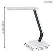 Настільна лампа пластикова чорна з білим 3000-6000K 36х18х42 см, фото 6