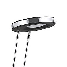 Настільна лампа світлодіодна метал та пластик чорний/хром 32х12.5 см, фото 3