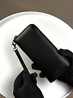 Кожаный клатч-кошелек из натуральной зернистой кожи SV001 (черный)