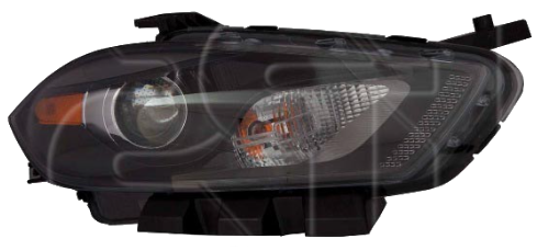 Фара передня Dodge Dart 12-16 DEPO права механічна чорна галоген