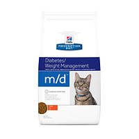 Hill's PD Feline M/D Diabetes Care лечебный корм для кошек при диабете и ожирении - 3 кг