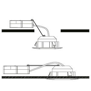 Світлодіодний точковий світильник пластиковий нікель 8.4х4 см, фото 2