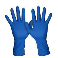 Нітрилові рукавички одноразові Nitrylex Basic, блакитні (р. XL), (50 пар/уп)