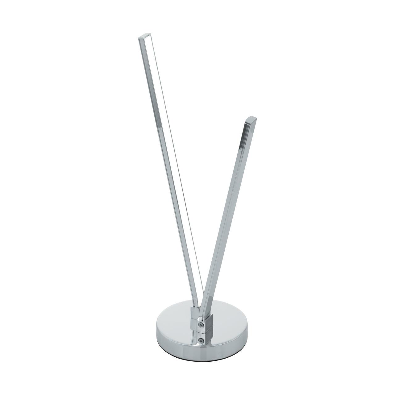 Настільна лампа світлодіодна металева хром 37х15 см